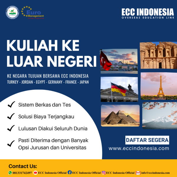 Pembukaan Pendaftaran Kuliah Ke Luar Negeri – ECC Indonesia – ECC Indonesia